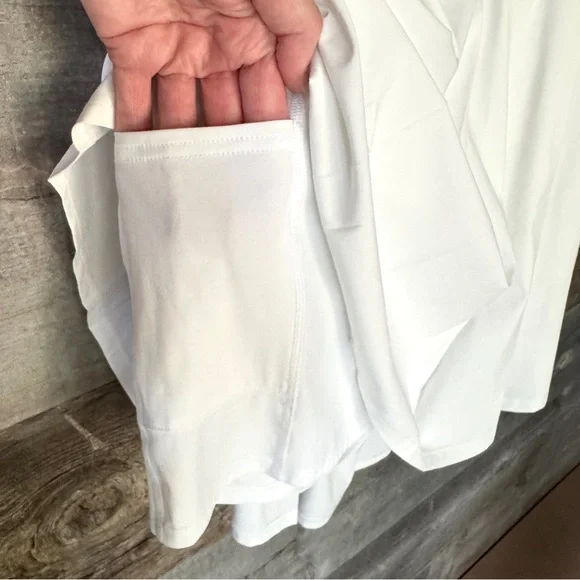 Vuori Womens Set Dress XL White Tennis Prep Pickleball Shorts Cutout Stretch Mod - Picture 11 of 15